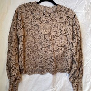 Zara Flower Patels Embroidery Blouse